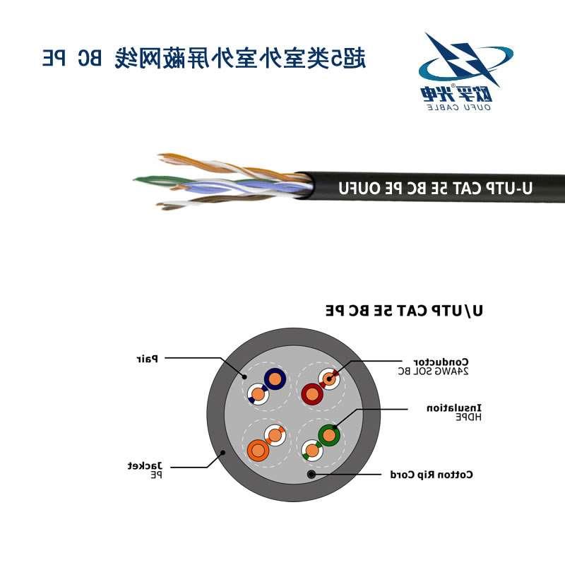 呼伦贝尔市U/UTP超5类4对非屏蔽室外电缆(23AWG)